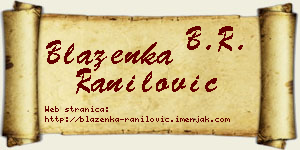 Blaženka Ranilović vizit kartica